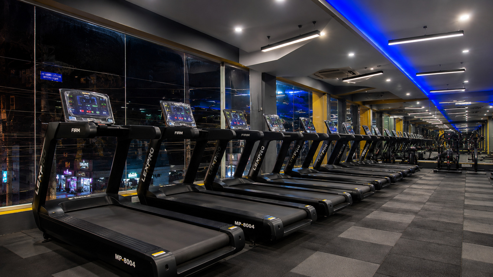 Cardio zone at Century Fitness India in Vijayanagar, Mysuru