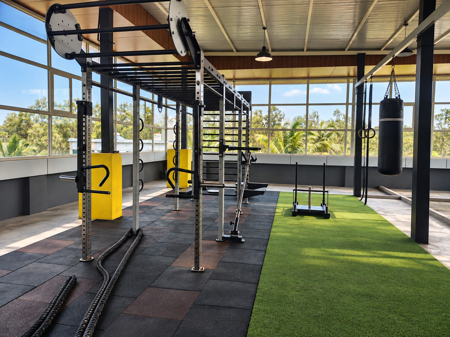 CrossFit training zone at Century Fitness India in Mysuru